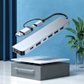 Miniatyrbillede 4 af 5: USB-C Docking Station USB-C Hub Adapter til Flere Skærme med 4 TU 4 i 1