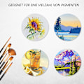 Miniatyrbild 4 av 7: Målarpenselset 20 delar, RATEL akrylfärgpenselset, konstnärs penslar inklusive 15 penslar, blandningspalett, 2 svampar, spatel, detalj målning