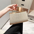 Miniatyrbillede 6 af 6: Aften Tasker Fest Clutch Taske Bryllup Pung Dame Håndtaske Ceremoni Tasker Skuldertaske med Kæde til Bryllup Brud Banket 2-oro
