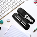 Miniatyrbilde 5 av 5: Hard Shell Pennetui, Vanntett Blyantetui - Multifunksjonell Svart Glidelåsveske for Stylus, Executive Penner, Datakabler