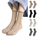 Miniatyrbild 1 av 4: Jacquardsockor för damer för höst och vinter, familjeset med julstrumpor