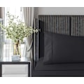 Miniatyrbilde 3 av 5: 4-delt sengesett 150x200 - Børstet mikrofiberpolyester - Laken, overflate og 2 putetrekk (Svart)