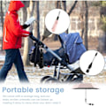 Miniatyrbillede 7 af 7: Universal klapvognsparaply 360° justerbar klapvognsparaply UPF 50+ solbeskyttelse klapvognsparaply med justerbar klemme