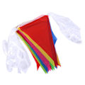 Pikkukuva 4 / 8: Lippuväli 80 Lipulla Monivärinen Nylonkangas Lipun Pennant Bannerit Ulkona Kolmion Garland Liput Syntymäpäiville, Hääjuhliin, Tapahtumajuhliin 40m/131ft,80 Flags