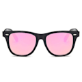 Miniatyrbillede 2 af 3: Sort Wayfarer Solbriller Pink Spejlglas Sort