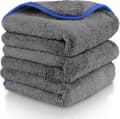 3 st Mikrofiber Bilrengöringsdukar - 1200gsm Biltvättshanddukar