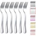 Gafflar 6-pack, Rostfritt stål 20,5 cm Bestick, Bordsgafflar Set om 6