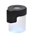 Miniatyrbillede 1 af 5: LED Transparent Forseglingskrukke Premium Høj Bor Silicium Glas Krukke Til Mad Håndværk Opbevaring[PB] Black TM