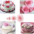 Miniatyrbillede 2 af 3: 9 stk. roser nellike pæon 3D kronblad cookie cutter blomst fondant glasur