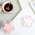 Miniatyrbilde 2 av 5: 2 stk PVC myke Sakura-underlag Bordskåler Matter Hjem Jul Bryllup Dekor Varmebestandig Plassmatte for Spising, Diameter 11,5 cm