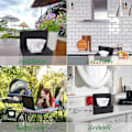Miniatyrbild 4 av 4: Väggklocka Batteridriven Tyst Icke-Tickande Väggklocka 12 Tum Modern Quartz Design Dekorativ Inomhus Kök Kontor Grey