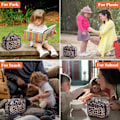 Miniatyrbilde 6 av 7: Lunsjboks, Isolerende Gjenbrukbar Lunsjpose for Jenter & Gutter, Termisk Matbeholder Tote med Vanntett Fôr, Varme eller Kalde Snacks Lunsjboks (Leopard)