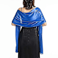 Miniatyrbilde 4 av 5: Sjal Kjoler Kveldsfest Wrap Bryllup Sateng Ren Farge Cape Skuldertrekk Boleroer Champagne Gold