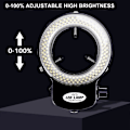 Miniatyrbilde 3 av 5: 144 LED miniscope ringlys ringlys 0 - 100% justerbar lampe for miniscope ringlys