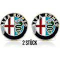 Miniatyrbillede 1 af 4: 2 x 74mm Alfa Romeo Badge Gt 147 159 Brera Mito Giulietta Giulia Hætte-yky