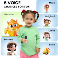 Pikkukuva 6 / 9: Mini Karaoke-laite lapsille ja aikuisille, kannettava Bluetooth-karaokekaiutin 2 langattomalla mikrofonilla, täydellinen lahja tyttöjen syntymäpäiväjuhliin Violet