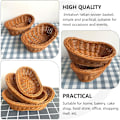 Miniatyrbild 4 av 7: 2 st Imiterad rotting flätad brödkorgar Poly Wicker fruktkorgar för matservering Display grönsaker Hem kök Restaurang Utomhus Brun L