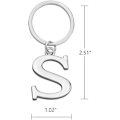 Miniatyrbillede 3 af 3: Nøglering Bogstav - Initial Alfabetet Nøglering Charm Bogstav S