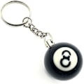 Miniatyrbilde 1 av 3: 8-ball svart biljardkule nøkkelring