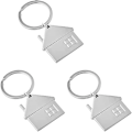 Miniatyrbillede 1 af 5: 3 stk. Hus Nøgleringe Zink Legering Hus Nøgleringe Hjem Nøgleringe Geometriske Hus Formet Nøgleringe Dekoration Tilbehør Hus Nøgleringe