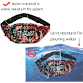 Miniatyrbild 6 av 8: Midjeväsk Fanny Pack Bumbag för Dam Herr Unisex Röd Midjeväska med 4 Ficka med Blixtlås Justerbart Bälte Vattentät Bumbag