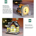 Miniatyrbilde 5 av 5: Julelandsbyhus, LED Julepynt Harpiks Snøhus Med (D)