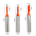 Miniatyrbilde 2 av 5: 3 stk. 8 mm Skaft Rett Fresetappsett, Sporfresere Trebearbeiding Fresetapp 3 mm, 4 mm, 5 mm For Trebearbeiding Boring Og Utskjæring (3)
