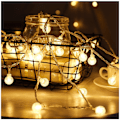 Miniatyrbilde 4 av 5: Julelys Juletre Fargede Lys Juledekorasjon LED Lyslenke Varmhvit 6 M 40 LED Batteri