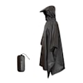 Miniatyrbillede 1 af 5: Voksen Unisex Regnponcho med Opbevaringspose Lommedesign Justerbar Snøre Hætte Letvægts Vandtæt Regnfrakke Black