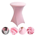 Pikkukuva 1 / 5: Cocktail-pyöreä spandex-pöytäliina, neljään suuntaan tiukka joustava Pink