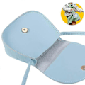 Miniatyrbillede 2 af 5: Bow Crossbody Taske, PU Skuldertaske til Børn Piger Småbørn Blå