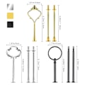 Miniatyrbillede 3 af 5: 9 Sæt Kage Stativ Hardware Kit Lagdelt Bakke Hardware Beslag til Kage Stativ, 3 Lag Kage Stativ Beslag