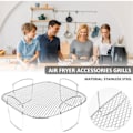 Miniatyrbilde 2 av 7: Airfryer-rist Grillrist Rustfritt stål Dehydrator-rist Multifunksjonell matlagingsrist Brødristerrist