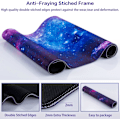 Miniatyrbillede 6 af 6: Gaming Mousepad, Udvidet Mousepad 800 x 400 mm, Computer Tastatur Mouse Mat Desk Pad med Skridsikker Gummibund og Syet Kant til Gaming Arbejde Blue-Galaxy XXL