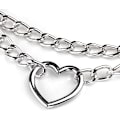 Miniatyrbillede 3 af 3: Punk Goth PU Læder Choker Halskæde med Hjertevedhæng Charms Choker til Kvinder Mænd F