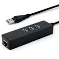Miniatyrbillede 1 af 4: USB 3.0 Hub, 3 porte med RJ45 10/100/1000 Gigabit Ethernet Netværksadapter til Ultrabooks, Laptops, Tablets og mere