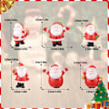 Miniatyrbild 2 av 6: Jultomte Mini Julgransprydnader Jul Miniatyrprydnadsset Söta Harts Jultomte Figurer Mikro Landskap Prydnadsdekoration