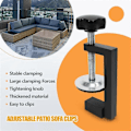 Pikkukuva 3 / 5: 6 kpl Ulkoilma Patio-kalusteiden kiinnikkeitä, säädettävät osittain sohvan kiinnikkeet, Patio Wicker Fur