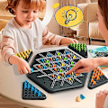 Miniatyrbilde 5 av 5: Strikk Triangle Brettspill Geometri Læring Fokus Logikk Trening Pedagogisk Sjakk Pegboard Strategispill Leker Småbarn Gutter Jenter Gave