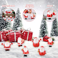 Miniatyrbild 4 av 6: Jultomte Mini Julgransprydnader Jul Miniatyrprydnadsset Söta Harts Jultomte Figurer Mikro Landskap Prydnadsdekoration
