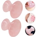 Miniatyrbillede 7 af 8: 2 stk Gua Sha Ansigtsværktøjer, Rosakvarts Svampe Ansigtsmassager Sundheds Jade Stene Svampe Ridser Massagepleje Værktøjer til Kvinder Hjemmespa Pink