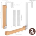 Miniatyrbild 5 av 7: Över dörrkrokar, hopfällbar robust metallträklädhängare med halkfri remsa, bärbar dörr bakmonterad icke-perforerad rockar förvaringsställ White 2pcs