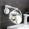 Miniatyrbild 2 av 5: Sugpropp Väggspegel Badrumsspegel Sminkspegel Väggmonterad Spegel 360 Justerbar Dubbelsidig Förstoringsspegel Bordspegel