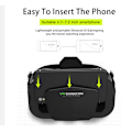 Miniatyrbillede 8 af 8: 3D VR Virtual Reality Briller, Nyd de Bedste Spil og Videoer (med Bluetooth Controller), Kompatibel 5 Tommer - 7 Tommer
