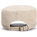 Pikkukuva 5 / 7: Unisex Cadet Armeijan Lippis Säädettävä Litteä Huippu Lippis Pesty Puuvilla Sotilas Hattu Baseball Lippis Beige