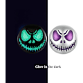 Miniatyrbillede 5 af 6: Ghost Face Halloween Tiny Stud Øreringe til Kvinder Gothic Skull Face Runde Biker Lysende