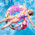 Miniatyrbild 6 av 7: Badring för barn, hållbara uppblåsbara poolleksaker, sjöjungfru anime gummibadring, flytande sommarstrandfest för 4-9 barn och vattensporter C
