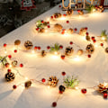 Miniatyrbild 1 av 2: Julgranskonformad Ljuskedja, 2 Meter 20 LED Tallkottar Röd