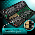 Miniatyrbilde 4 av 6: Excel Hurtigtaster Musematte - Utvidet Stor XL Jukseark Gaming Musematte | PC Kontor Regneark Tastaturmatte | Sklisikker Sydd Kant