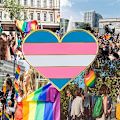 Pikkukuva 6 / 8: 5 kpl Biseksuaalinen ylpeys sydänmuotoinen rintaneula, pinssi, lippu, rintaneula Transgender